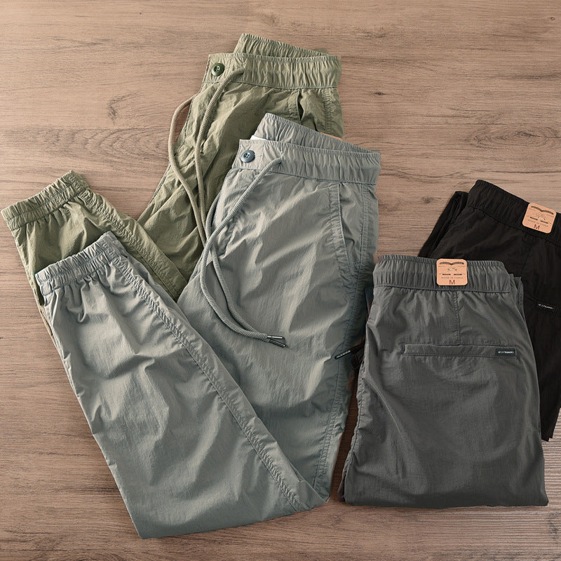 Herren lässige Jogginghose mit elastischem Bund und seitlichen Taschen Drune