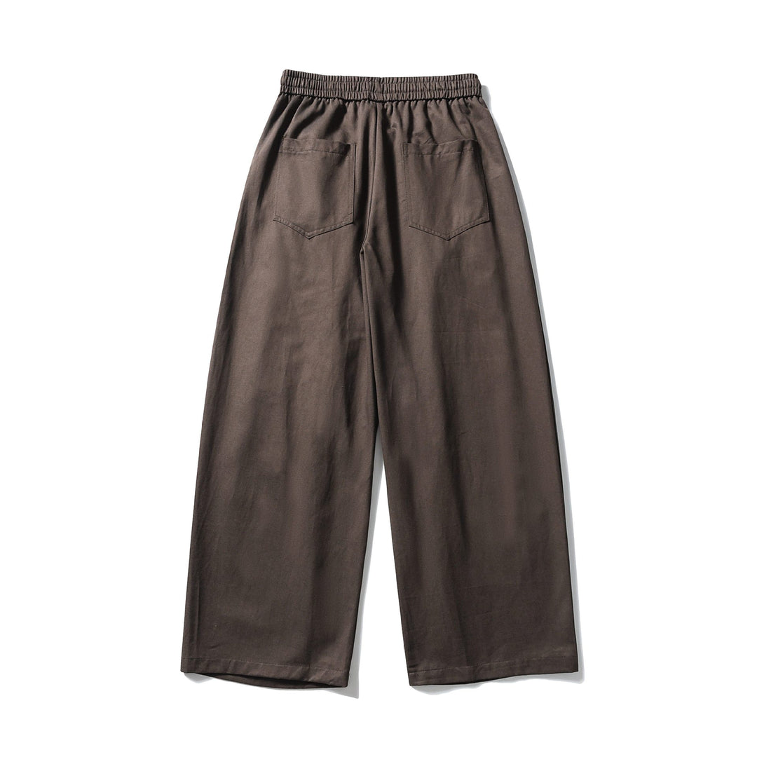 Damen Weite Culotte-Hose mit hohem elastischem Bund und Kordelzug Drune