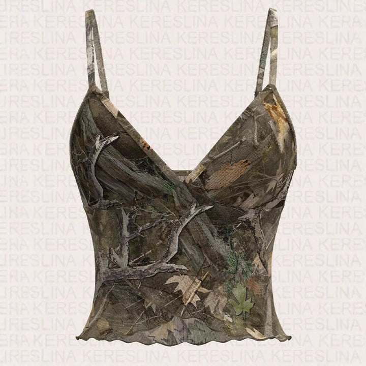 Damen Camouflage Top Drune