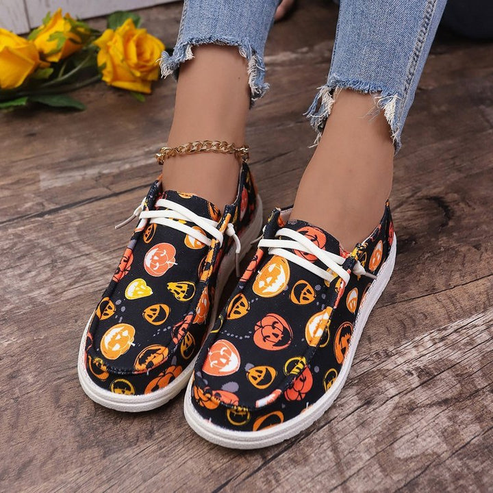 Damen Sneakers mit Halloween-Motiv und komfortablem Fußbett Drune
