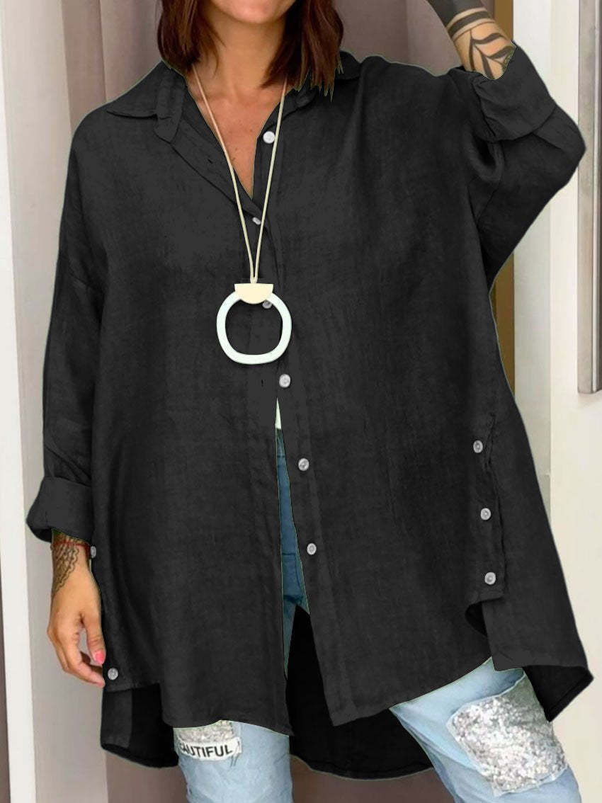 Damen Luftige Leinenbluse Drune