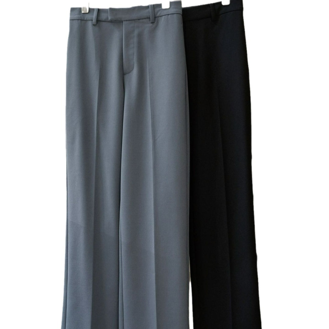 Damen Weite Bundfalten-Palazzohose mit hoher Taille und Bügelfalte Drune