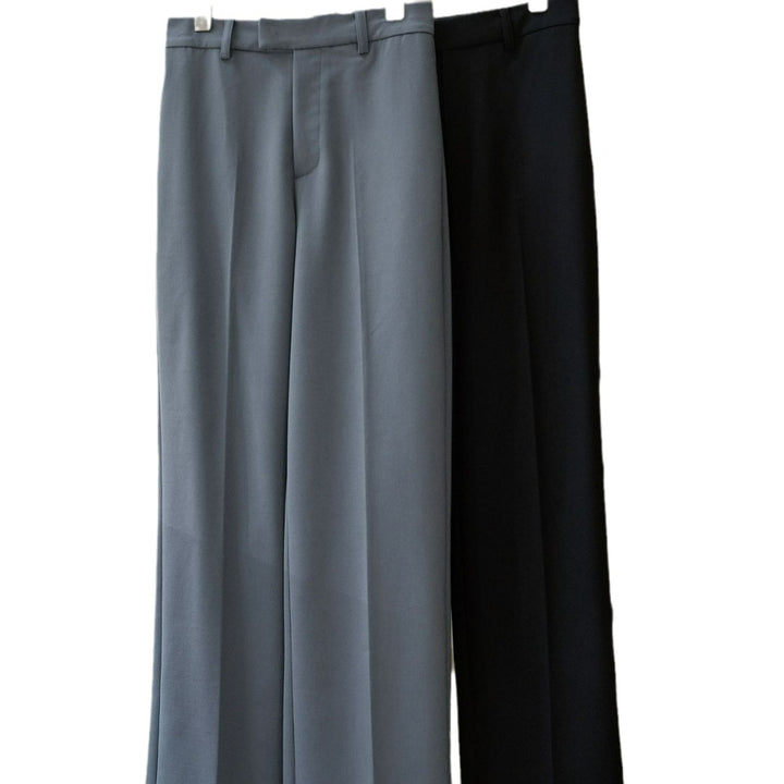 Damen Weite Bundfalten-Palazzohose mit hoher Taille und Bügelfalte Drune