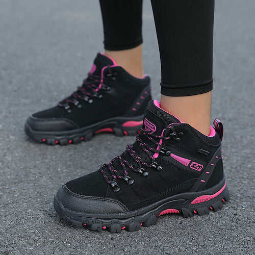 Damen Hochwertige und wasserdichte Wanderschuhe mit rutschfester Sohle und atmungsaktivem Obermaterial Drune