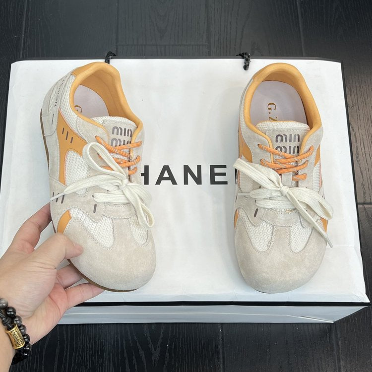Damen modische Sneakers im sportlichen Design mit funktionalem Materialmix Drune