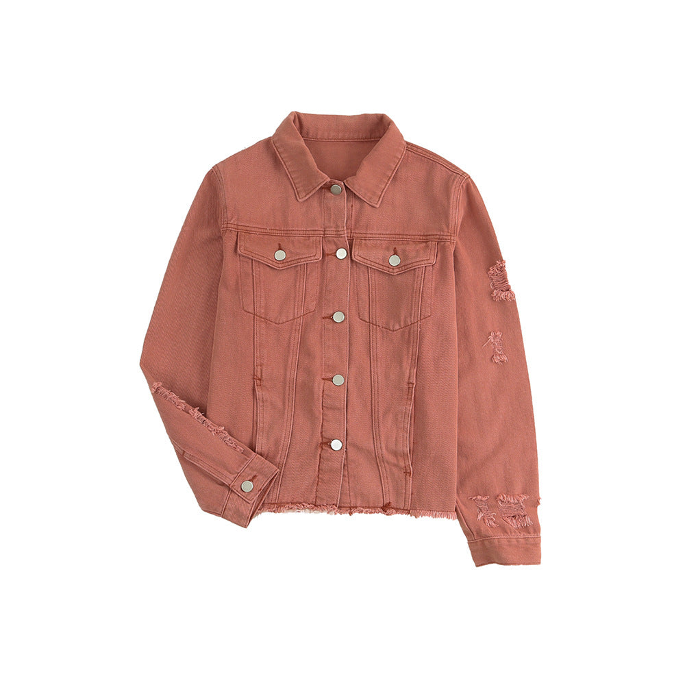 Damen Denim-Jacke mit lässigem Schnitt und funktionalen Taschen Drune