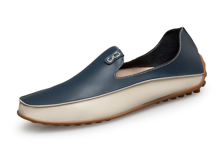 Damen eleganter Driving‑Mokassin mit weichem Lederlook, gepolstertem Komfortfußbett und profiliertem Noppenlaufsohle Drune