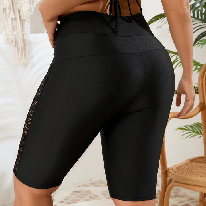 Damen Hochtaillierte Sportshorts mit Netz-Einsätzen Drune