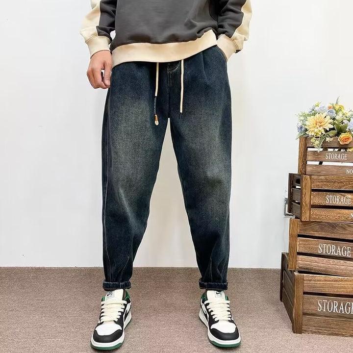 Herren Modische Ripped Denim Jeans mit einzigartigen Patches Drune