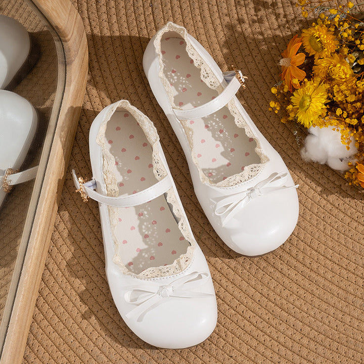 Damen Ballerina-Schuhe mit eleganter Riemchen-Detail und bequemer Sohle Drune