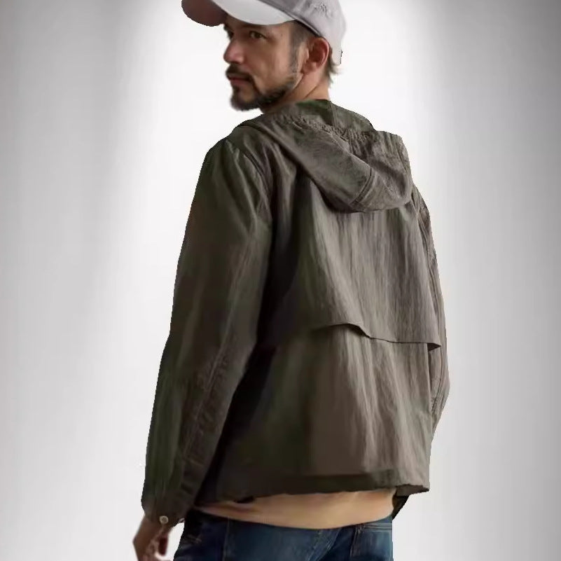 Herren leichte Jacke im lässigen Stil mit großzügigen Taschen Drune
