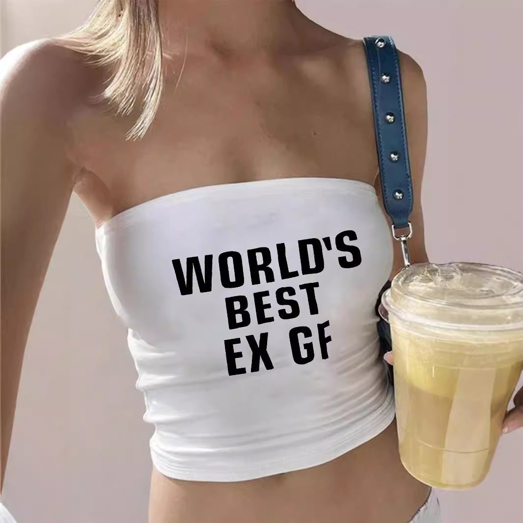 Damen Bandeau-Top mit fröhlichem Gespenster-Motiv Drune