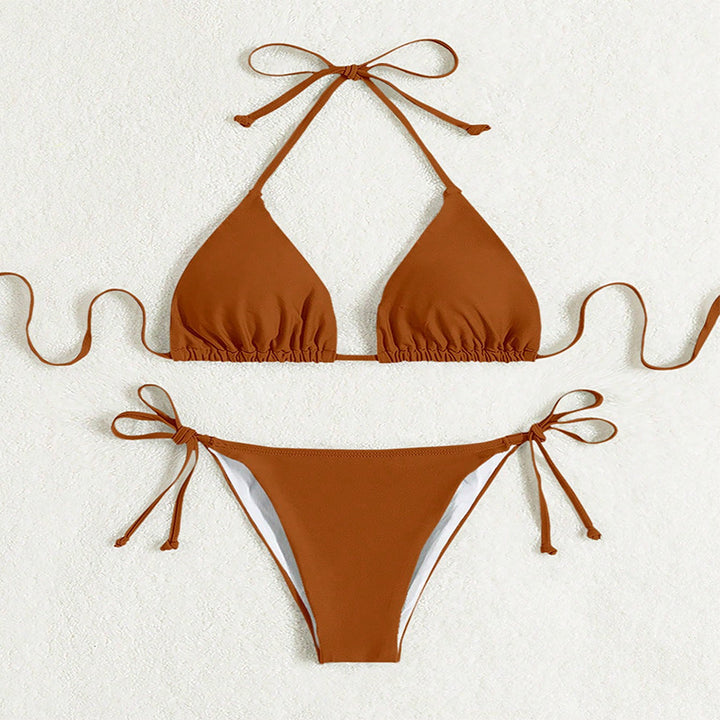 Damen Triangel-Bikini mit verstellbaren Schärpen Drune