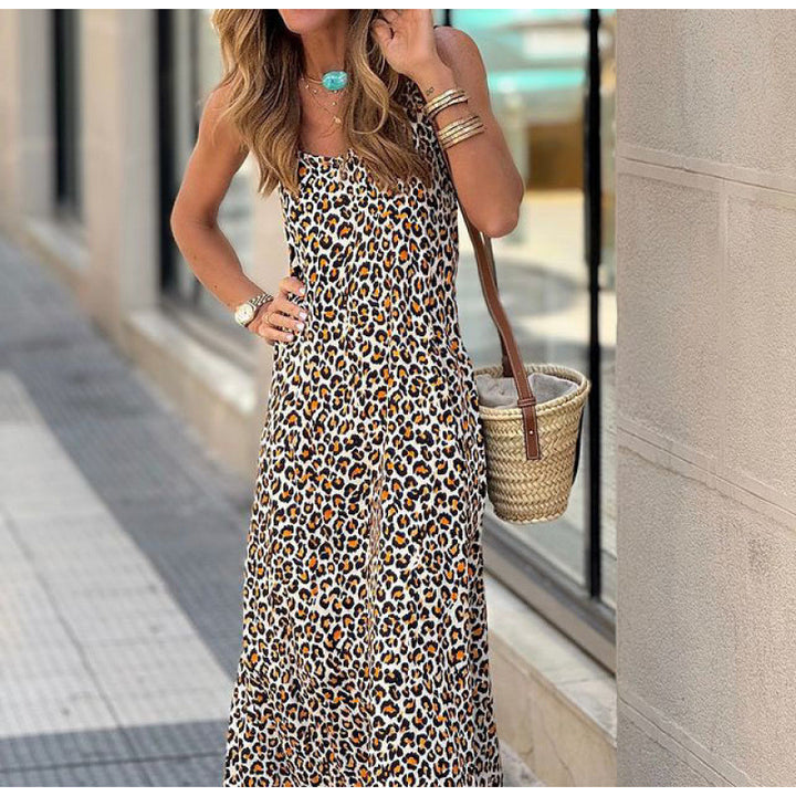 Damen Maxikleid mit verstellbaren Trägern Drune