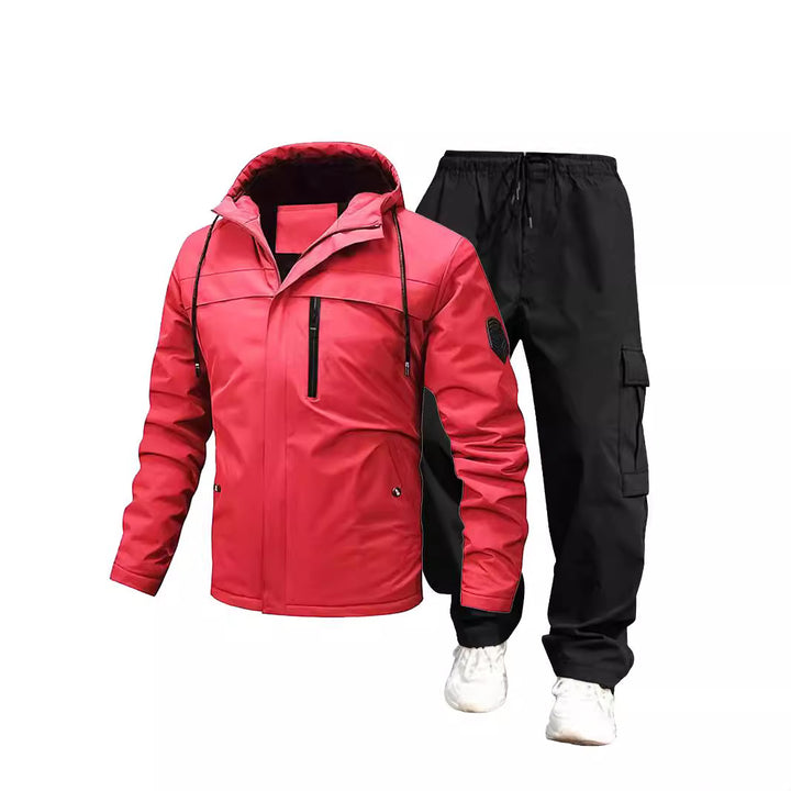 Herren Wetterfeste Outdoor-Jacke und Cargo-Hose Drune