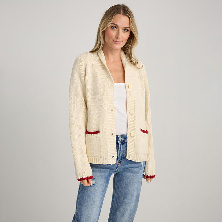 Damen Grobstrick Rollkragenpullover mit Hummer-Intarsie und lässiger Oversize-Passform Drune