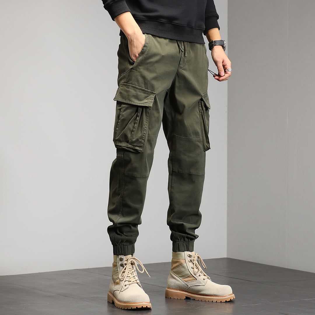 Herren Utility-Joggerhose mit sculpted Kniepaneelen, verstärkten Cargotaschen und elastischem Komfortbund Drune