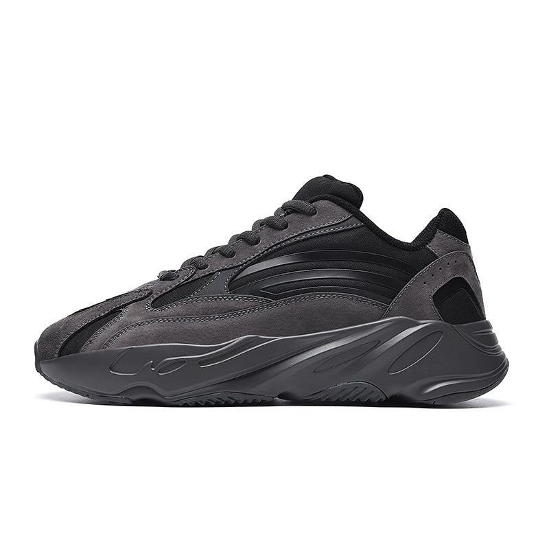 Herren Chunky-Dad-Sneaker im Retro-Running-Design mit profiliertem Wellen-Sohlenaufbau und atmungsaktivem Mesh-Suede-Obermaterial Drune