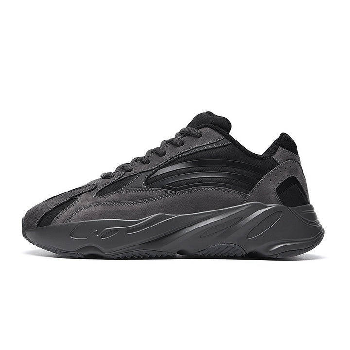 Herren Chunky-Dad-Sneaker im Retro-Running-Design mit profiliertem Wellen-Sohlenaufbau und atmungsaktivem Mesh-Suede-Obermaterial Drune
