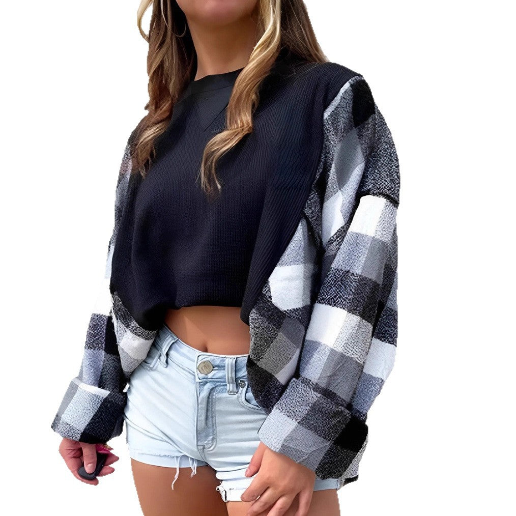 Damen nan Oversize-Shacket im Hemdjackenstil mit kastiger Silhouette und krempelbaren Ärmeln Drune
