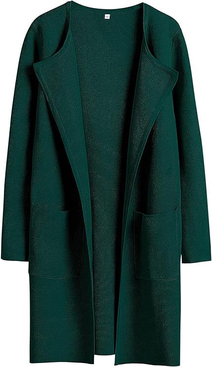 Damen Oversized Strickmantel mit offenen Fronten und praktischen Taschen Drune
