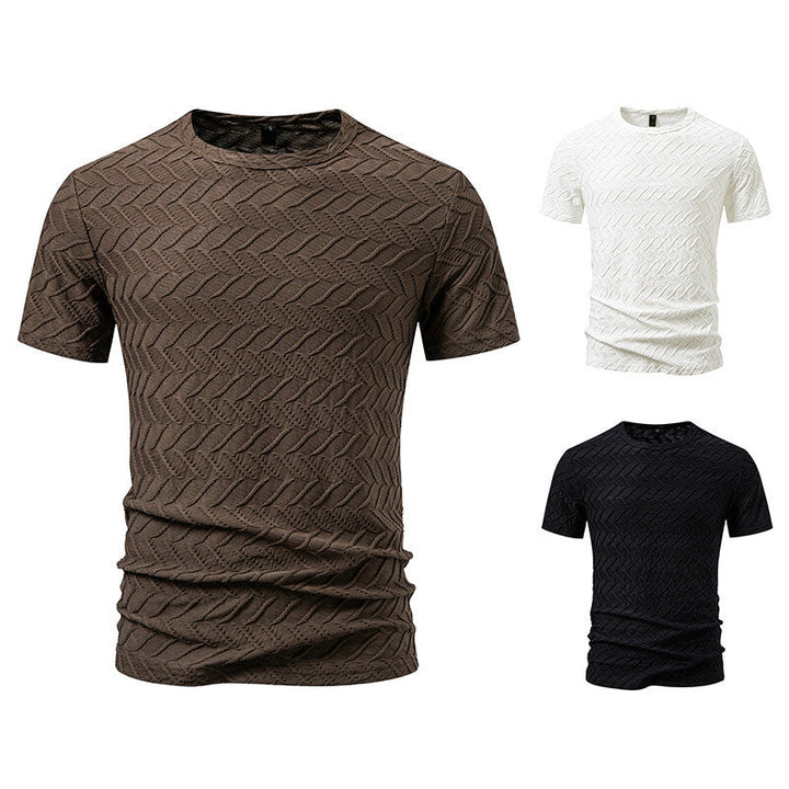 Herren Strukturiertes Kurzarmshirt mit modernem Design Drune