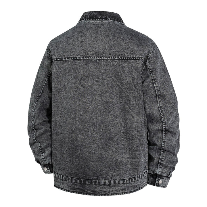 Herren Oversized Jeansjacke mit Stonewash-Effekt und aufgesetzten Taschen Drune
