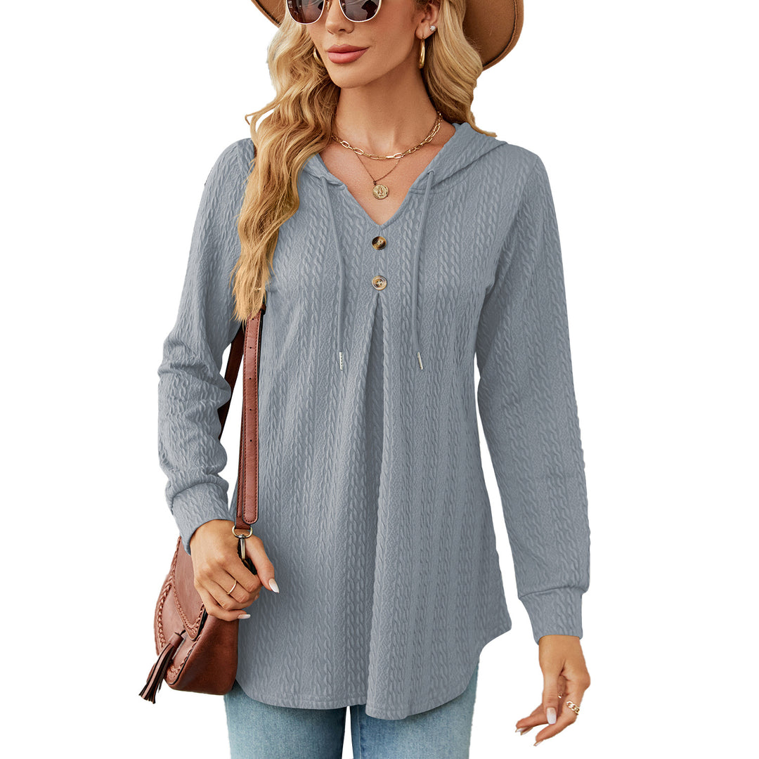 Damen Langarm Hoodie mit strukturiertem Design Drune
