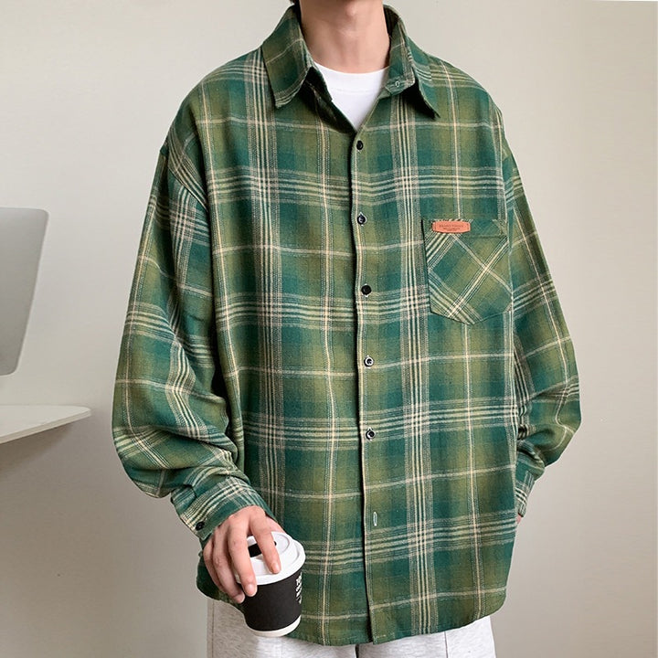 Herren Karierter Flanellhemd Drune
