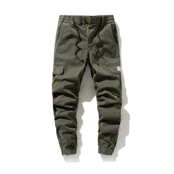 Herren Cargo-Jogginghose im urbanen Utility‑Stil mit elastischem Tunnelzugbund und verstärkten Kniepartien Drune