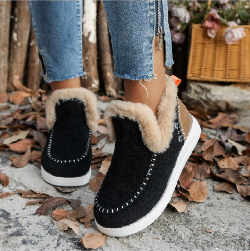 Damen bequeme Fleece-Hausschuhe mit warmem Innenfutter und rutschfester Sohle Drune