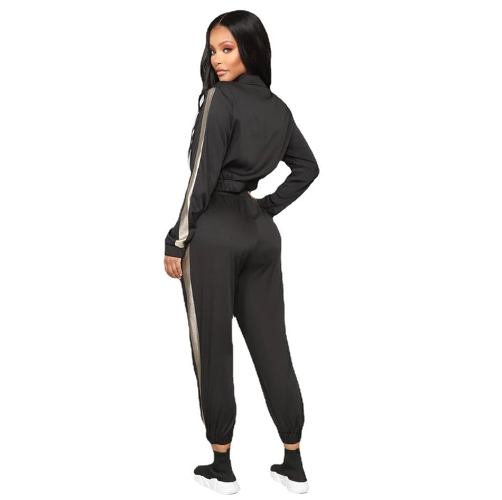 Damen Sportlicher Overall mit Reißverschluss Drune