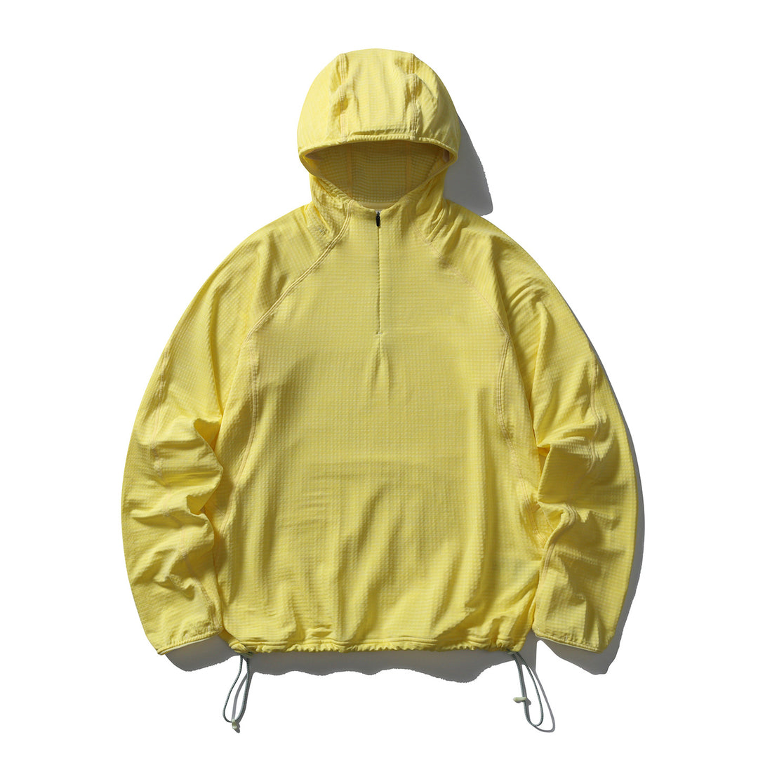 Herren Leichter Half‑Zip Kapuzenpullover aus technischem Funktionsmaterial Drune