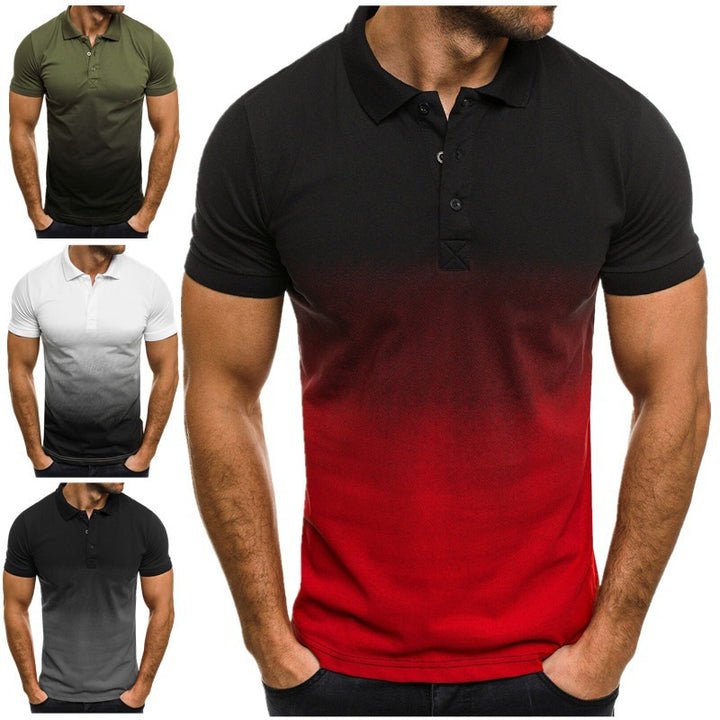 Herren Poloshirt mit elegantem Farbverlauf und modernem Design Drune