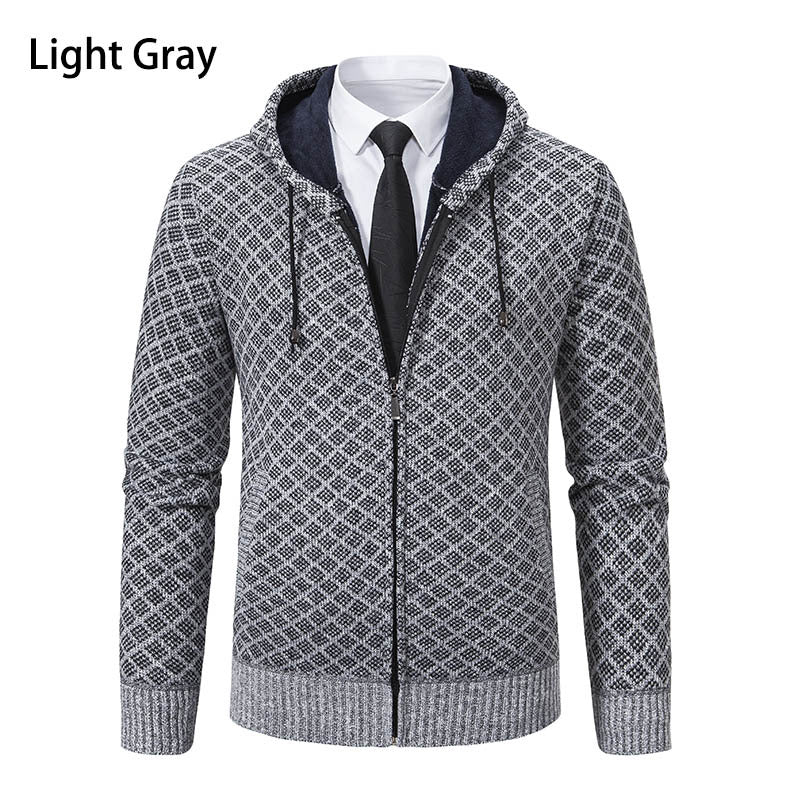 Herren modische Sweatjacke mit Kapuze und elegantem Muster Drune