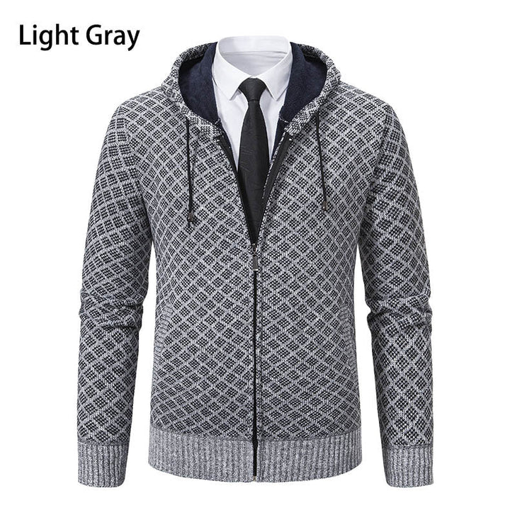 Herren modische Sweatjacke mit Kapuze und elegantem Muster Drune