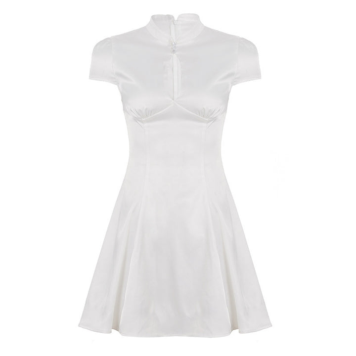 Damen Sportliches Freizeitkleid mit hochgeschlossenem Kragen und dekorativem Zipper Drune