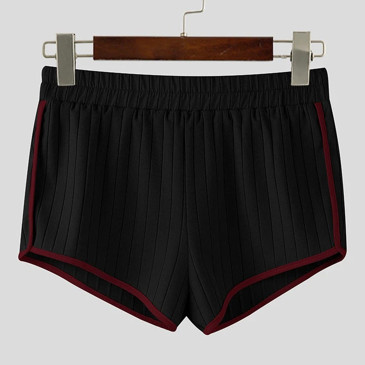 Damen nan plissierte Freizeit-Shorts mit elastischem Komfortbund und Kontrastpaspel Drune