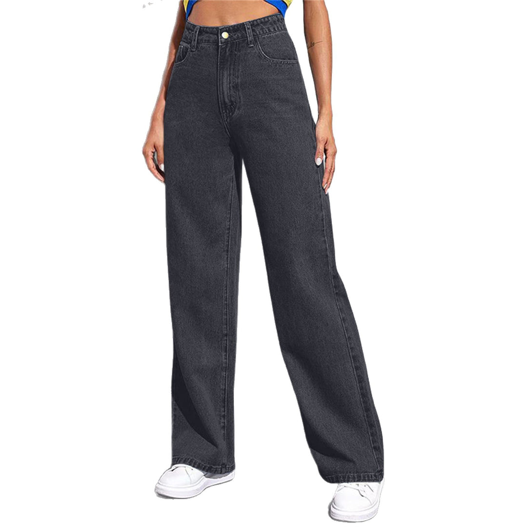 Damen Weite High-Waist Jeans im lässigen Schnitt mit eleganten Details Drune
