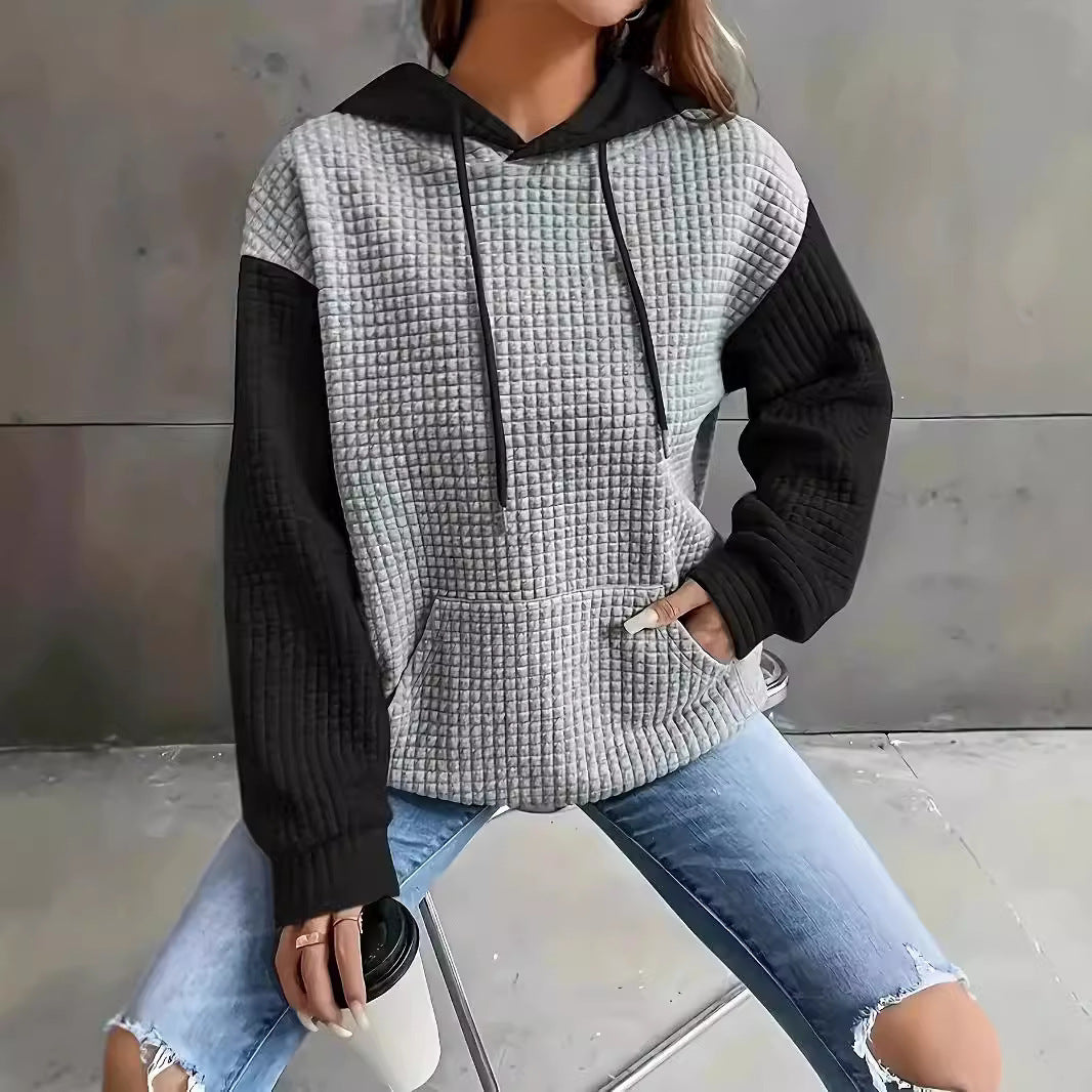 Damen Sweatshirt mit strukturiertem Gewebe und lässigem Schnitt Drune