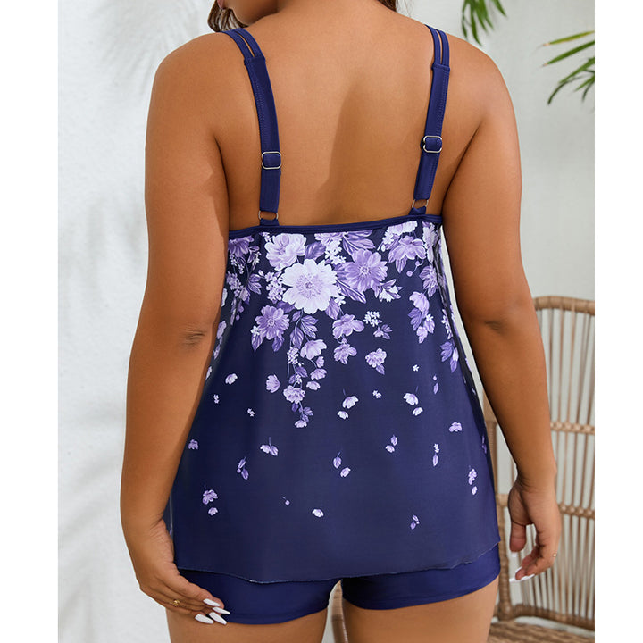 Damen Tankini-Oberteil mit floralem Design und komfortablem Schnitt Drune