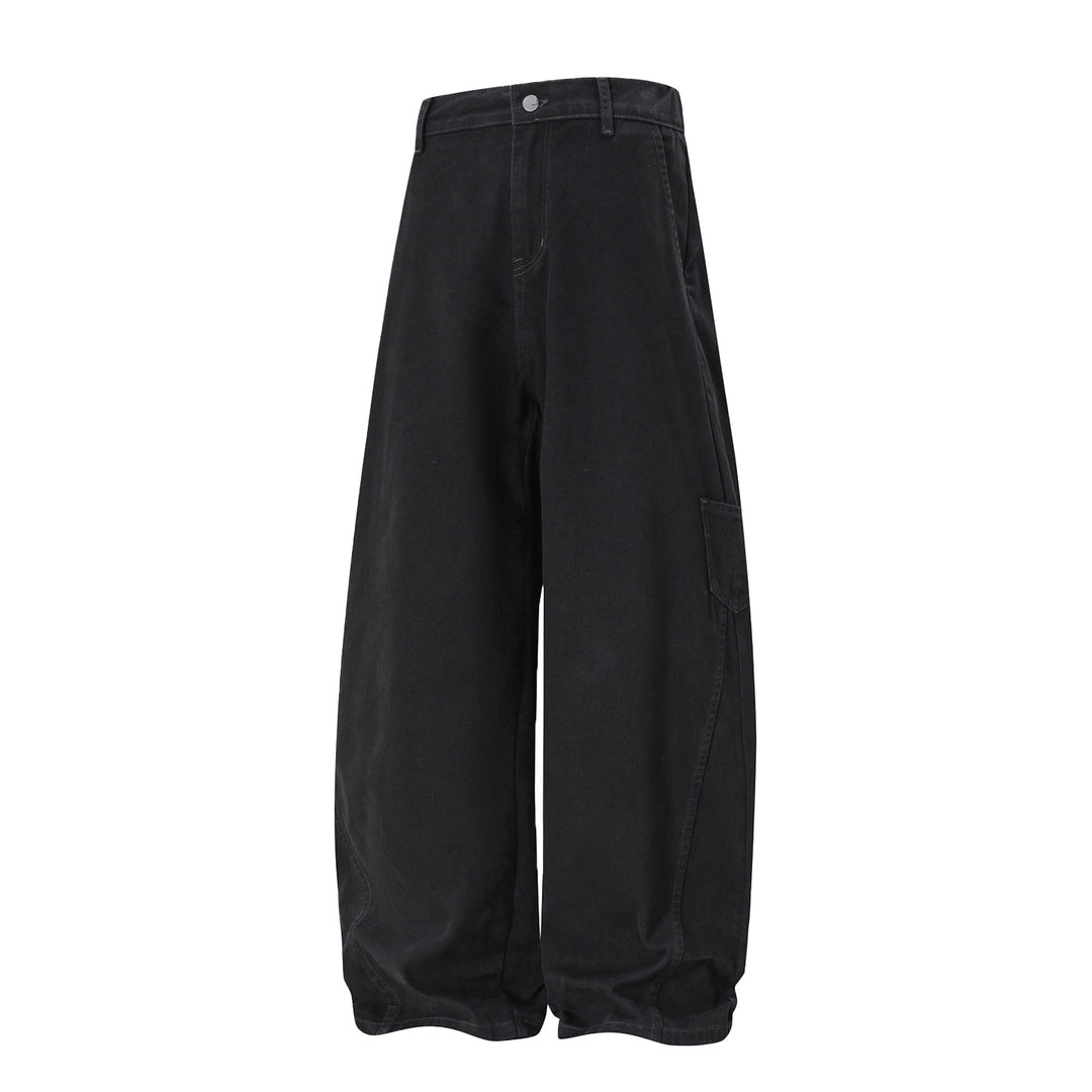 Damen Hochtaillierte Extraweite Workwear‑Hose mit Ballonbein und Cargotasche Drune