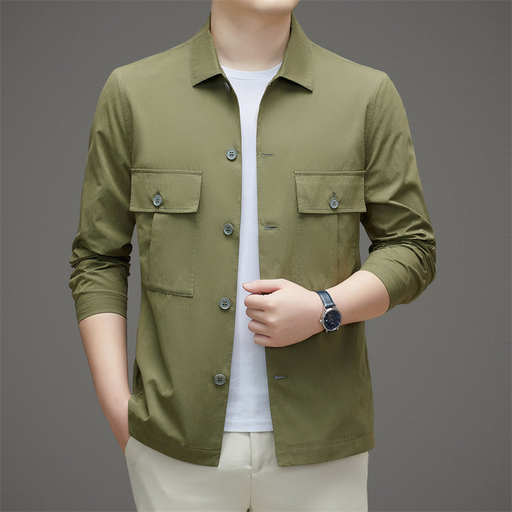 Herren leichte Utility-Jacke mit modernen Taschen Drune