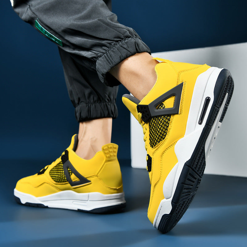 Herren retro-urbaner High-Top Sneaker mit Netzpaneel, verstärkter Fersenkappe und dämpfender Air-Unit Drune