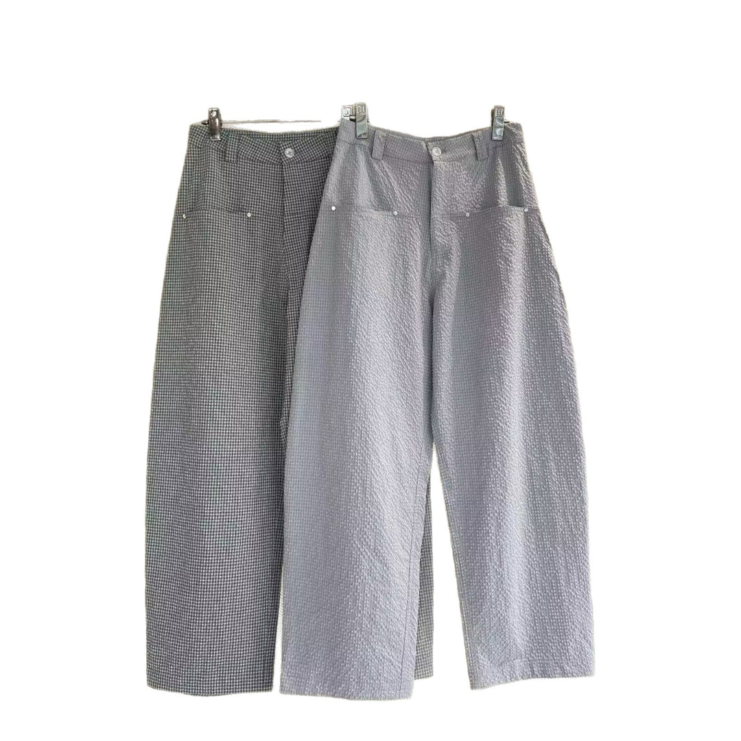 Damen Weite strukturierte High‑Waist Bundfaltenhose im Baggy‑Culotte‑Look Drune