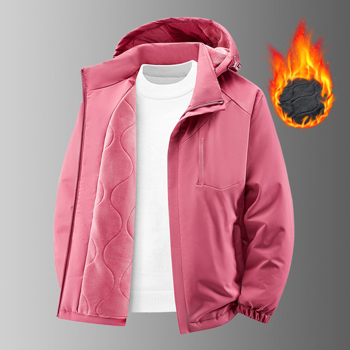 Damen Gefütterte Thermo-Winterjacke mit Kapuze und weichem Fleece-Innenfutter Drune