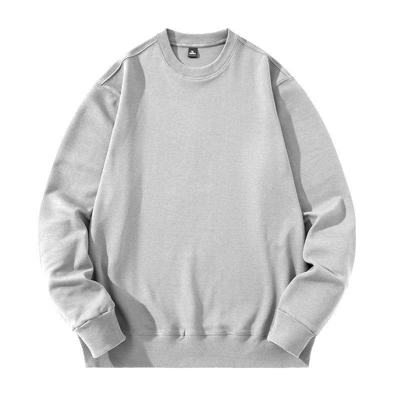 Unisex Oversize Rundhals-Sweatshirt aus Baumwollmischung mit gerippten Bündchen Drune