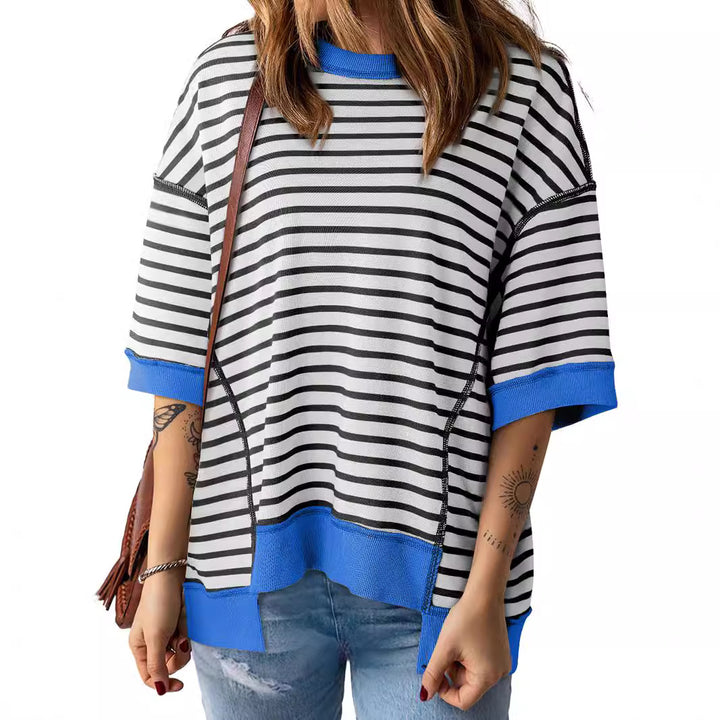 Damen Oversized Streifenpullover Drune