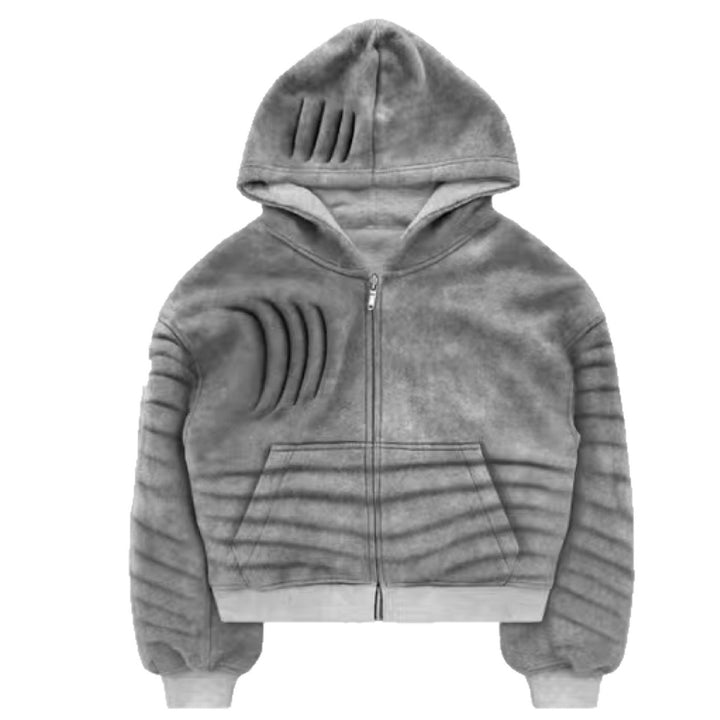 Damen Kapuzenjacke mit trendigem Farbverlauf und praktischem Reißverschluss Drune