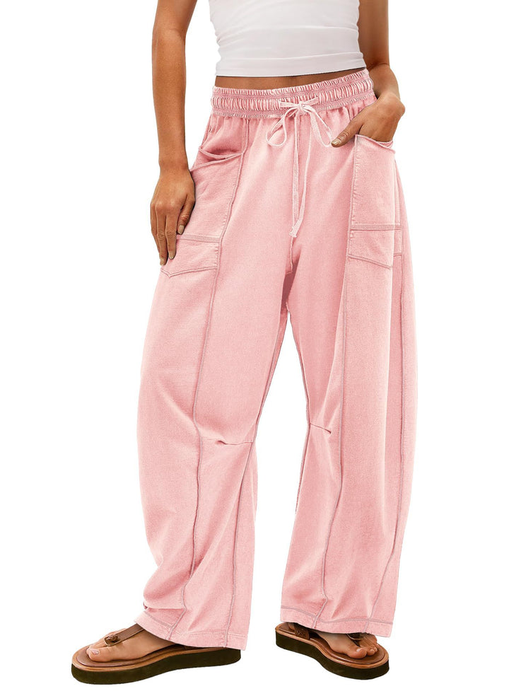 Damen Gemütliche und lässige Freizeithose mit großen Taschen Drune